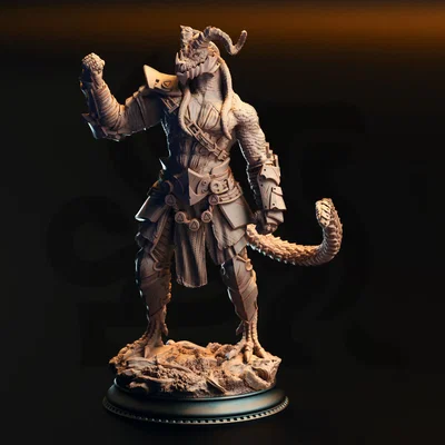 Vaakrin Steeljaw – Luchador Dragonkin Negro