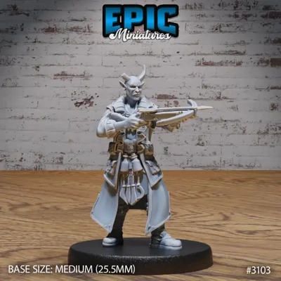 Personaje jugador pícaro tiefling (Ballesta)