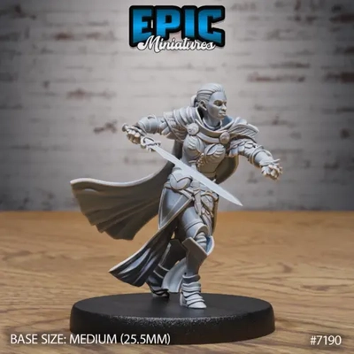 Personaje femenino Paladín Andando (Medio)