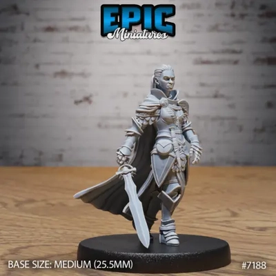 Personaje femenino de paladín (mediano)