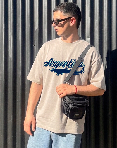 Remera Argentina Baseball Style "Oversize"