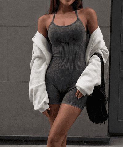 Catsuit Push Up | Negro gastado