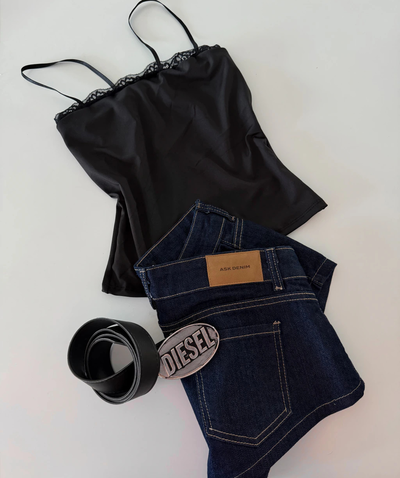 Top lycra con puntilla
