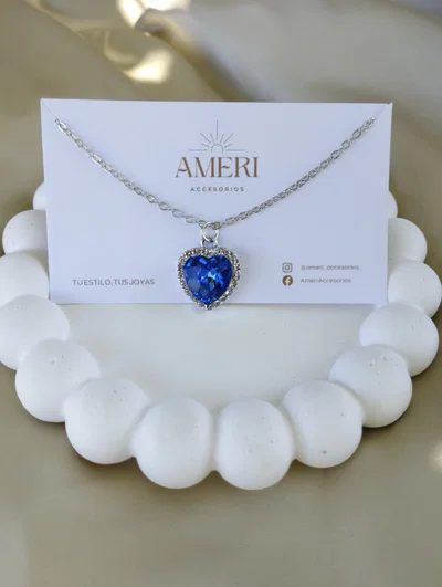 COLLAR ROSE BLUE