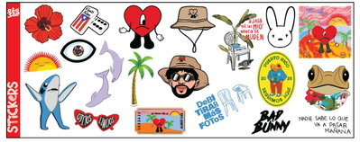 Stickers dtf uv bad bunny