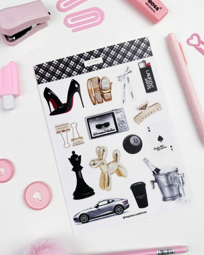 Plancha de stickers girl boss