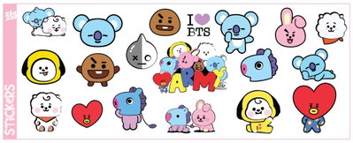 Stickers dtf uv I 💜 BTS