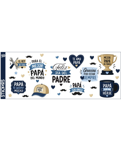 Stickers dtf uv Día del padre 