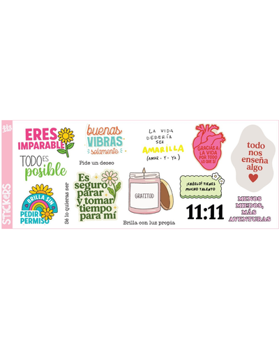 Stickers dtf uv Buenas vibras