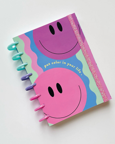 Cuaderno Inteligente A5 Carita feliz  100 hojas tapa flexible