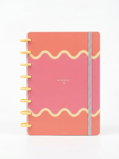 Cuaderno Inteligente A5 Ondas Naranja 100 hojas tapa flexible