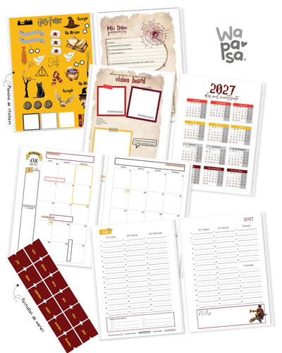 Interior de Agenda Mágica 2027 – Edición HARRY POTTER (¡Ya Impreso!)