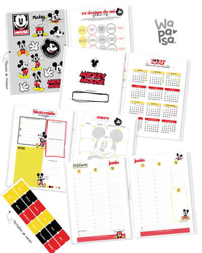 Interior de Agenda 2027 – Edición Especial Mickey Mouse (¡Ya Impreso!)