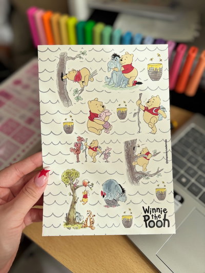 Plancha de stickers Winnie the pooh 