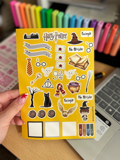 Plancha de stickers Harry Potter 