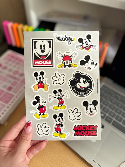 Plancha de stickers Mickey mouse 