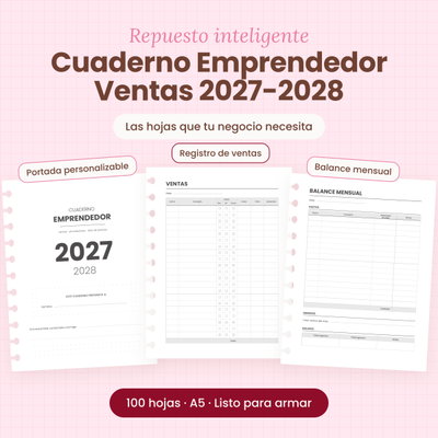 Repuesto cuaderno emprendedor ventas