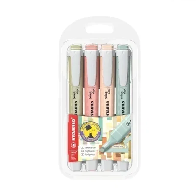 Resaltadores Stabilo Swing Cool - Colores Naturales X4