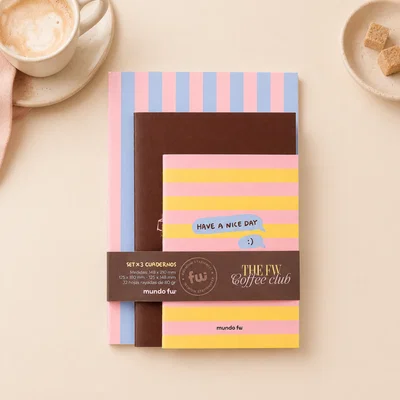 Set de Cuadernos x3 Coffee Mundo FW