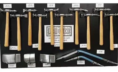 Set Chapista X15 martilllos, aguantadores, barreta y tablero RICO