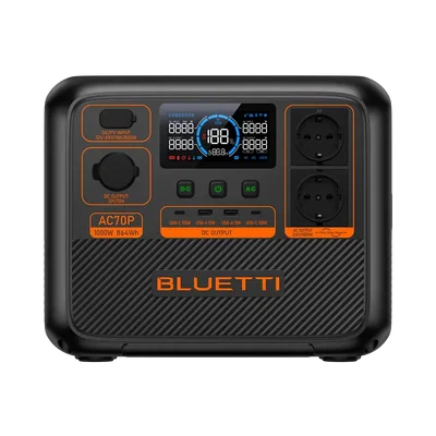 BLUETTI AC70P Estación de energía portátil | 1.000 W 864 Wh
