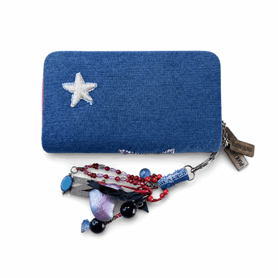 Billetera Denim "Pink Charlotte"
