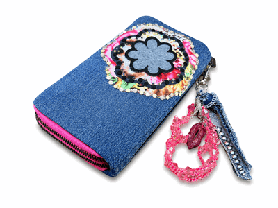 Billetera Denim "Pink Charlotte"