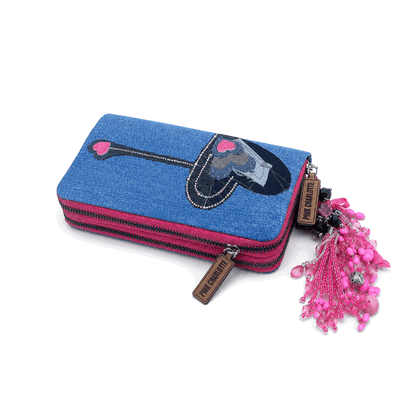 Billetera Denim "Pink Charlotte"