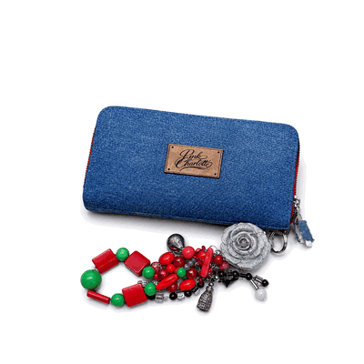 Billetera Denim "Pink Charlotte"