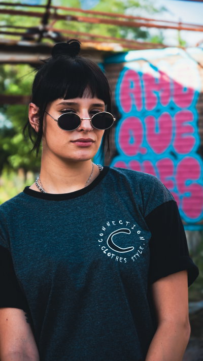 Remera COMBINADA GRIS