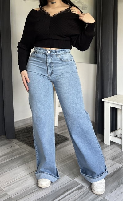 WIDE CELESTE ELASTIZADO |HOLY