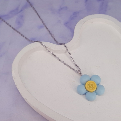 Collar Squishy Flor celeste AQ