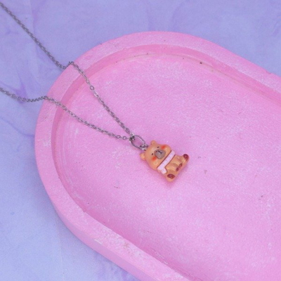 Collar Capibara bufanda rosa AQ