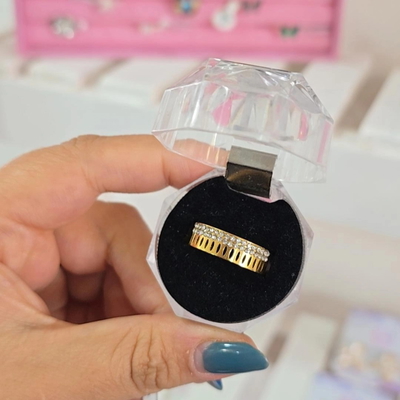Anillo ancho stras AD