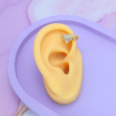 Aro Cuff corazones con micropave AD