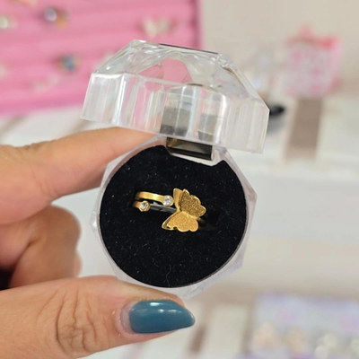 Anillo mariposa 3d stras AD