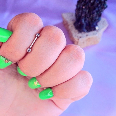 Piercing 2 bolitas AQ