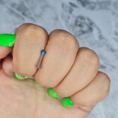 Piercing p/oreja azul AQ