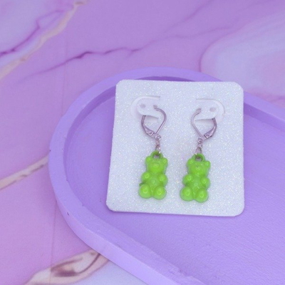 Aros brisura Gummys verde manzana AQ