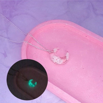Collar Luna 3D Luminicente blanca AB