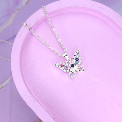 Collar mariposa M1 Circonia colores AB