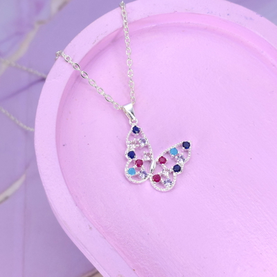 Collar mariposa M2 Circonia colores AB