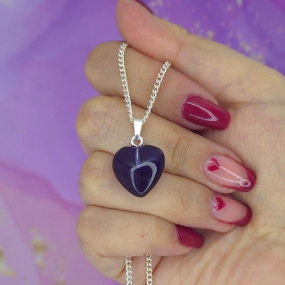Collar corazon Cdr azul marino AB