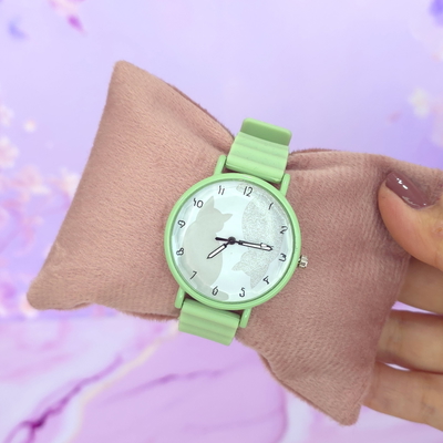 Reloj Gatito Verde
