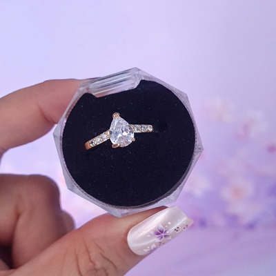 Anillo Gota Indu con micropave LO