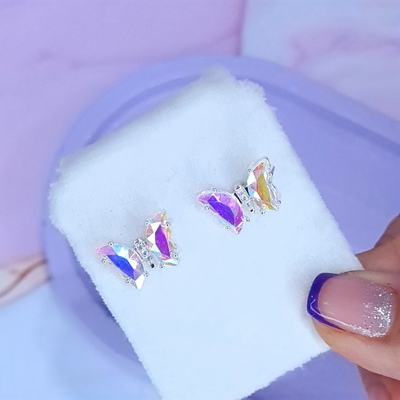 Aros pasante mariposa tornasol AB