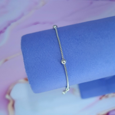 Pulsera Cadena Veneciana  Bolitas AB