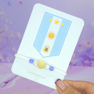 Pulsera regulable Argentina facetada x1 