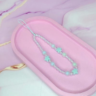 Strap celeste pastel estrellas 