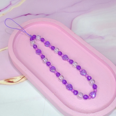 Strap Corazones violeta tornasol
